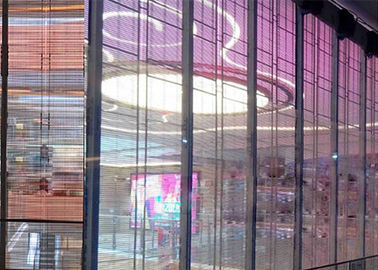 China Transparenter Schirm 1R1G1B P12mm hoch Glaswand-LED für Geschäfts-Werbung fournisseur
